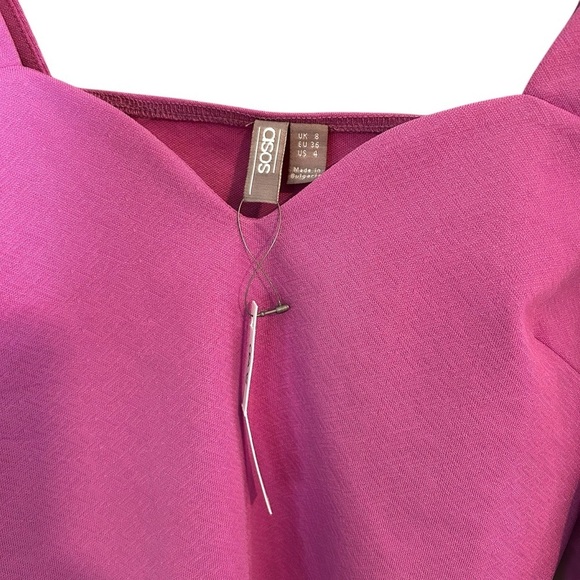 ASOS Women's Sweetheart Neckline Cropped Blouse- Size 4 - Picture 7 of 9